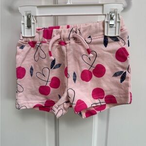 NWOT Okie Dokie 3M Girls Pink Cherry Print Soft Shorts